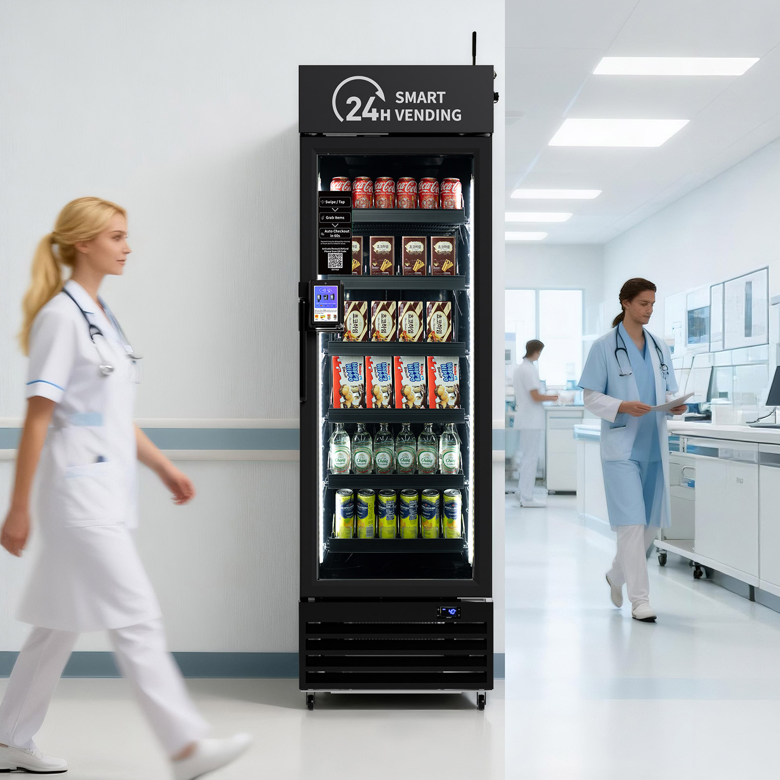 VendIQ AI Smart Vending Machine in Medical Center